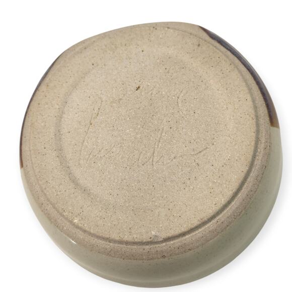 Bruce Larrabee Bi-part Ceramic Glazed Chip Dip Serving Bowl Artisan Pottery - Picture 7 of 10